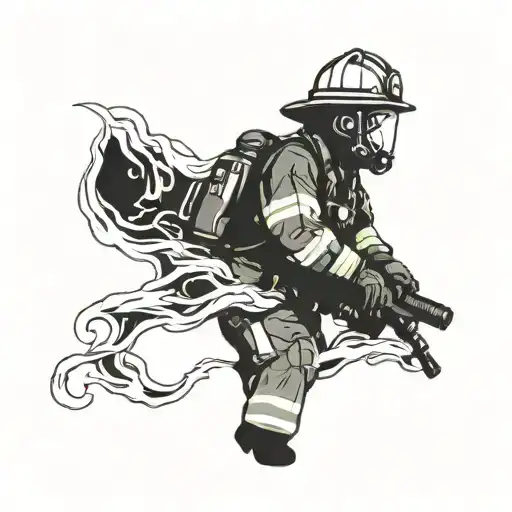 firefighter tattoo design idea