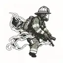 firefighter tattoo design idea