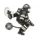firefighter tattoo design idea