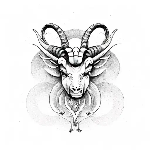 Aries and Taurus on a single design tattoo design idea