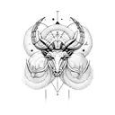 Aries and Taurus on a single design tattoo design idea