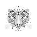 Aries and Taurus on a single design tattoo design idea