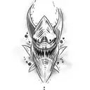 Undead Shark tattoo design idea