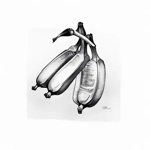 banana slices on a toast tattoo design idea