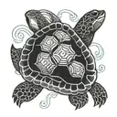 turtle and kidney bean  tattoo design idea