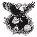 eagle Benfica 1904 tattoo design idea