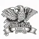 eagle Benfica 1904 written inside tattoo design idea
