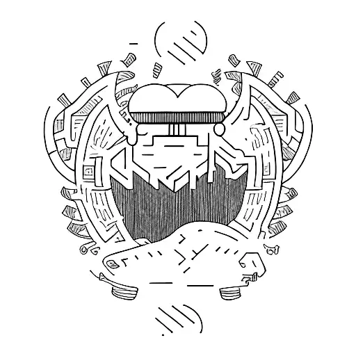 A minimalist tattoo of i am bigger than ups and downs tattoo design idea