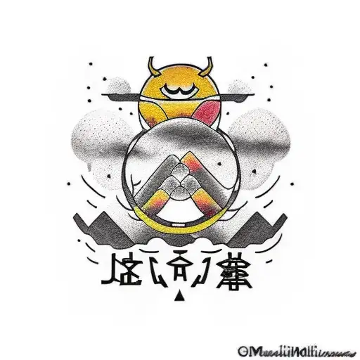 A minimalist tattoo of i am bigger than ups and downs tattoo design idea