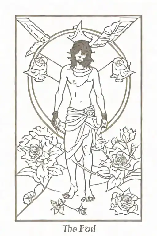 the fool tarot card tattoo design idea