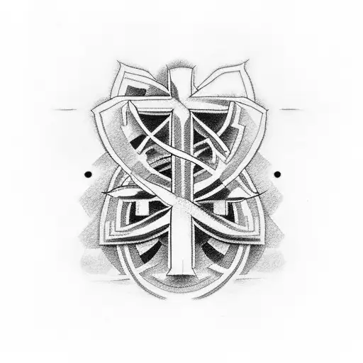 A cross with my birthdate: 11-13-2005 tattoo design idea