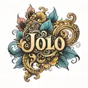 JoJo name written tattoo design idea
