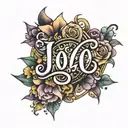 JoJo name written tattoo design idea