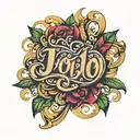JoJo name written tattoo design idea