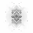 Maori-inspired geometric pattern incorporating the word 'força' in a bold typography tattoo design idea