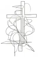 Through and Christ making a cross overlapping at the first H with "3:14" on the right side of through underneath christ  tattoo design idea