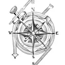 compass and anchor tattoo design idea