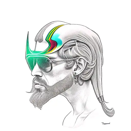 Triumph motorcycle with shenandoah and tom petty tattoo design idea