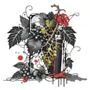 grape vine tattoo design idea