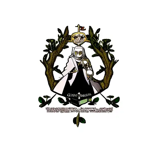 knight templar, free mason, olive tree, owl, and knight tattoo design idea