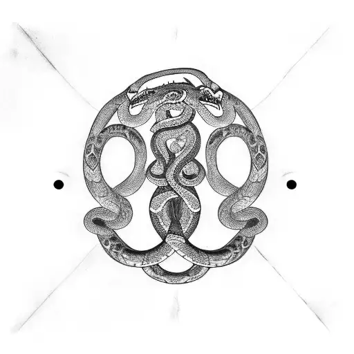 World Serpent tattoo design idea
