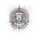 christian buddhist tattoo design idea