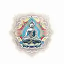 christian buddhist tattoo design idea