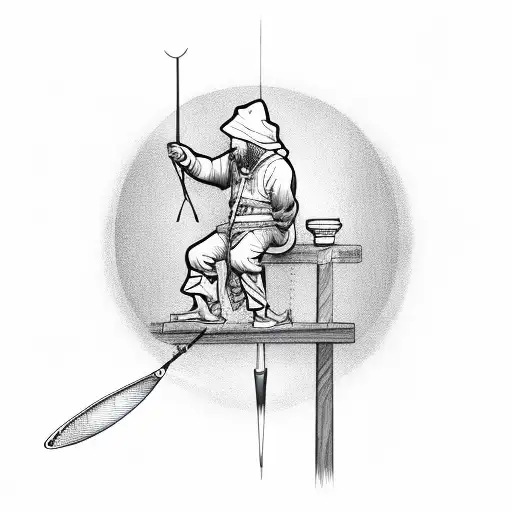 fisherman cross tattoo design idea