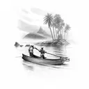 fisherman cross tattoo design idea