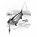 fisherman cross tattoo design idea