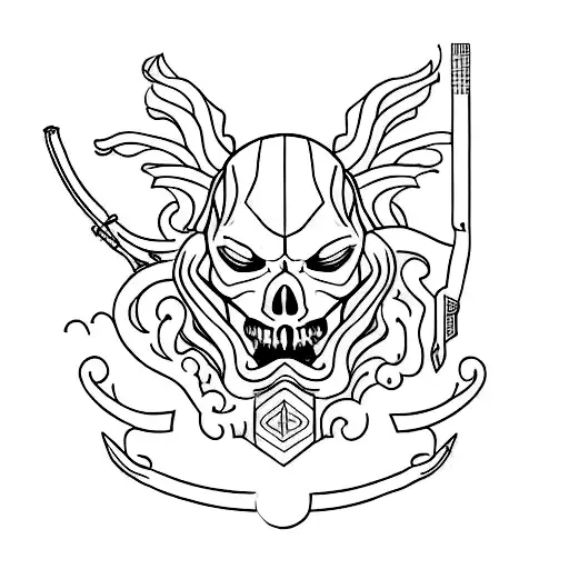 nombre David con diseño de arma en fondo tattoo design idea