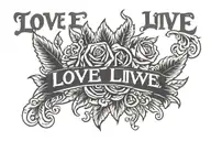 love live laugh tattoo design idea