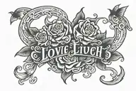 love live laugh tattoo design idea
