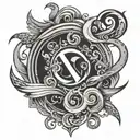 Currents band logo incorporating elements tattoo design idea
