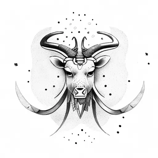 taurus and sagittarius tattoo design idea