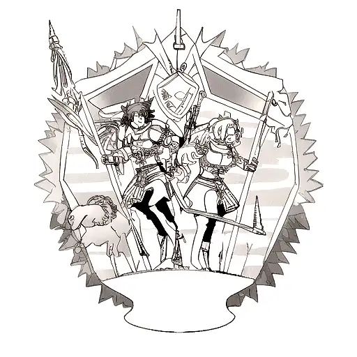 taurus and sagittarius tattoo design idea