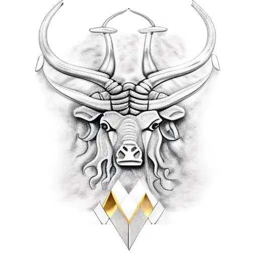 taurus and sagittarius xodiac tattoo design idea