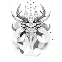 taurus and sagittarius tattoo design idea