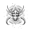 taurus and sagittarius tattoo design idea