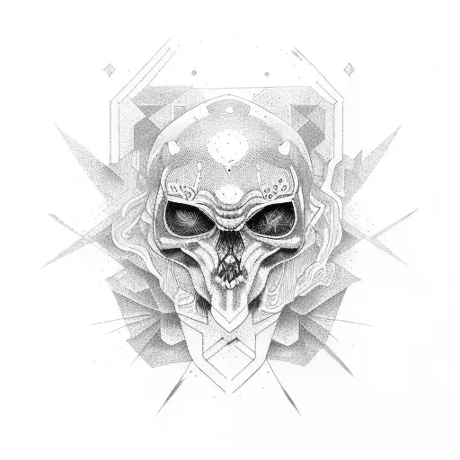 dark modern tattoo design idea