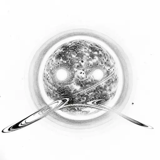 solar system planets in order and correct size tattoo design idea