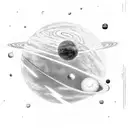 solar system planets in order and correct size tattoo design idea