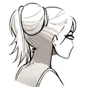 capital Letters J and A back neck scar tattoo design idea