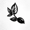 basil plant tattoo design idea