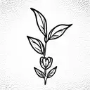 basil plant tattoo design idea