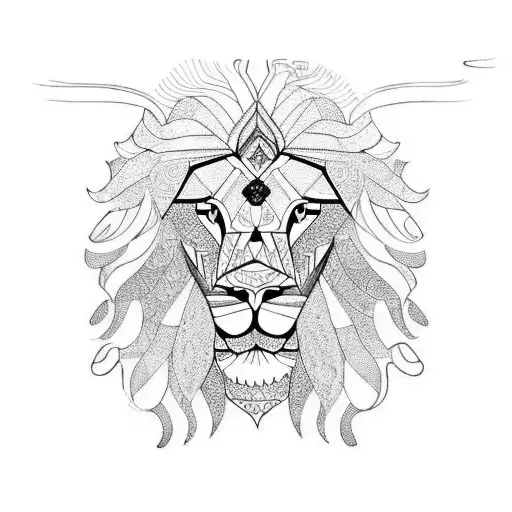 lion elephant eagle tattoo design idea