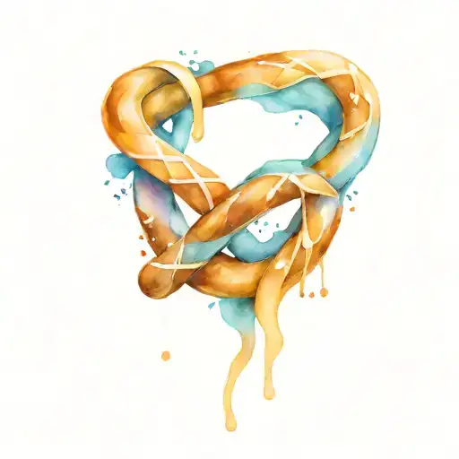 pretzel symbol tattoo design idea