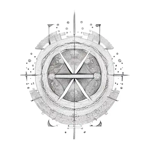 laminin cross tattoo design idea