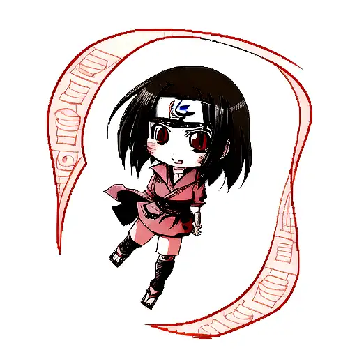 Itachi from Naurto  tattoo design idea