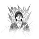 Itachi from naruto with crows tattoo design idea